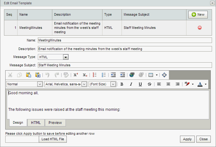 Edit Email Template (synweb)