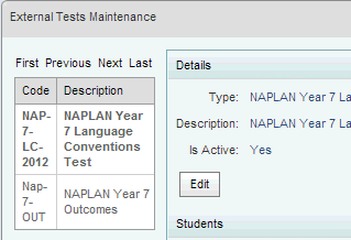External Tests Maintenance (cut down, whats new)