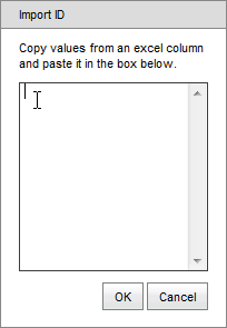 Import ID window