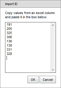 Import ID window