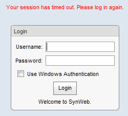 Login window