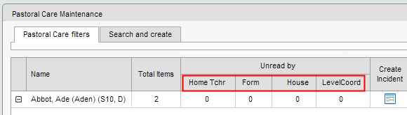 Pastoral Care maintenance window (synweb, custom column headers)