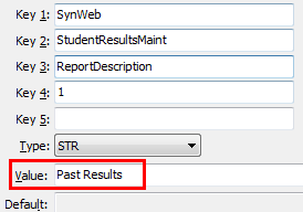 ReportDescription configuration setting