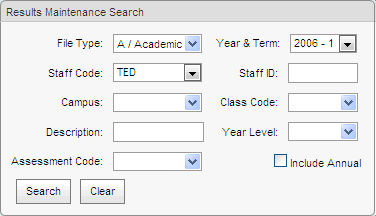 Results maintenance search (synweb, cut down)