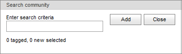 Search community window (synweb)