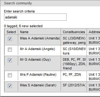 Search community window (synweb, search on adamski, selected, cut down for whats new)