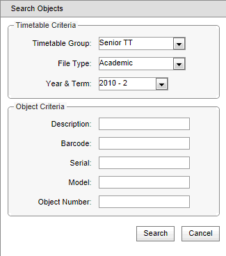 Object Search (synweb)