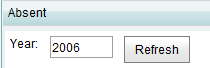 Student Maintenance - Absent tab (Selection area)