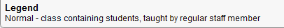 Student Maintenance - Timetable bar (legend, synweb)