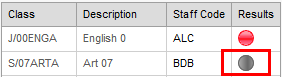 Student Results Maintenance (synweb, search results, non assessable result highlighted)