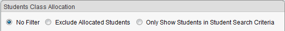 Students Class Allocation window(synweb, cut down, filter fields)