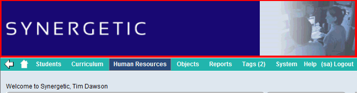 Synweb title bar