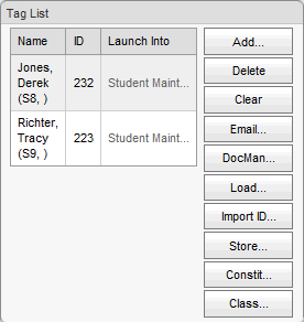 Tag list window (cut down, synweb)