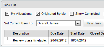 Task List (synweb, cutdown for wn)