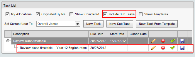 Task List (synweb, sub-task final)