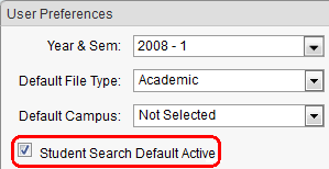 User Preferences window (cut down)