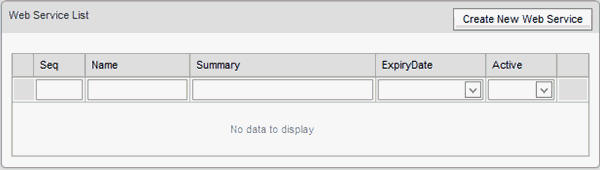 Web Service List window (synweb)