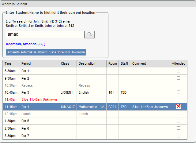 Where Is Student window (populated, synweb)