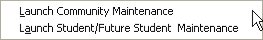 Program launch drop-down menu