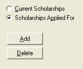 Scholarships applied for flag