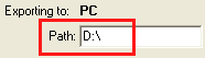About to Export Data window