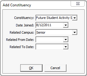 Add Constituency window