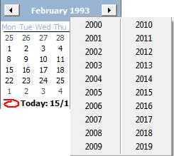 Using the graphical calendar (2)