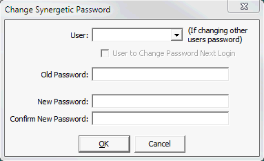 Change Synergetic Password