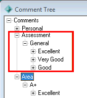 Comment Tree (Assessment highlighted)