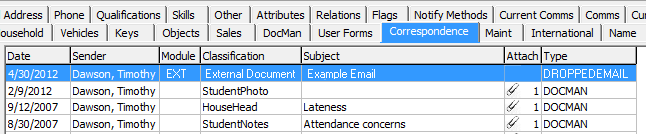 Community Maintenance - Correspondence tab (grid, cutdown, droppedemail).gif