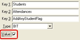 Configuration File Maintenance (AddAnyStudentFlag)