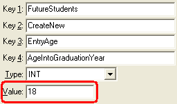 Configuration File Maintenance (AgeIntoGraduationYear)