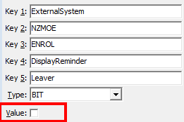 Configuration File Maintenance (Leavers configuration setting)