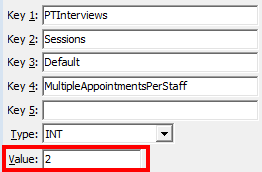 Configuration File Maintenance (MultipleAppointmentsPerStaff)