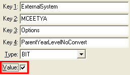 Configuration File Maintenance (ParentYearLevelNoConvert)