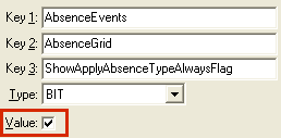 Configuration File Maintenance (ShowApplyAbsenceTypeAlwaysFlag)