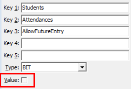 Configuration File Maintenance - AllowFutureEntry