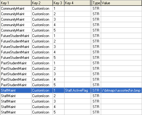 Configuration File Maintenance - Custom Icons