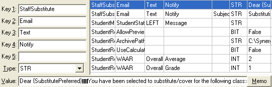 configuration file maintenance - example of memo usage 1