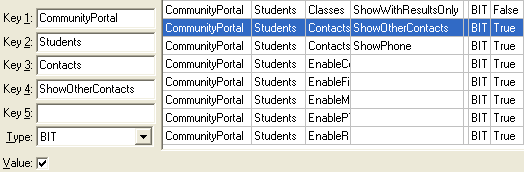 configuration file maintenance - example of true bit value