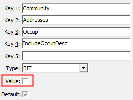 Configuration File Maintenance - IncludeOccupDesc configuration setting