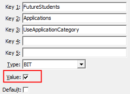 Configuration File Maintenance - UseApplicationCategory