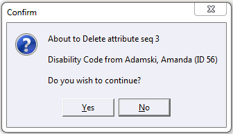 Confirm - about to delete attribute