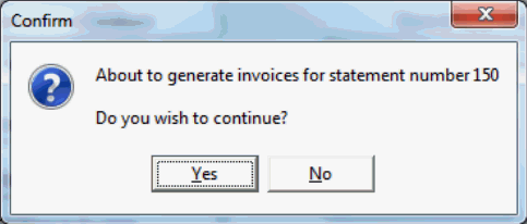 Confirm - About to generate invoices