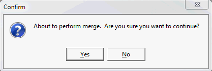 Confirm - about to perform merge