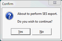 Confirm - About to perform SES export