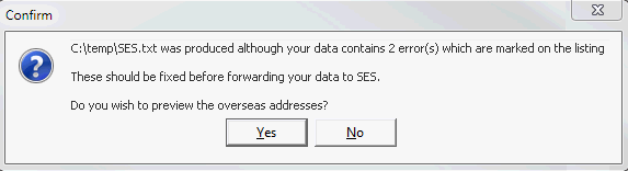 Confirm - C:\temp\SES.txt was produced