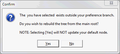 Confirm - Rebuild tree from main node