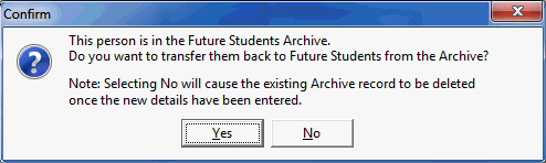 Confirm window