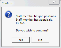 Confirm Delete - About to delete staff member
